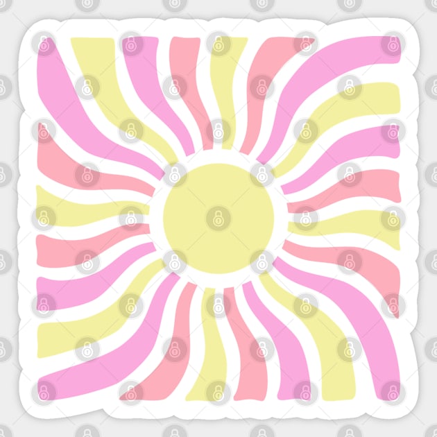 Sun #01 - Pastel Sticker by Recup-Tout